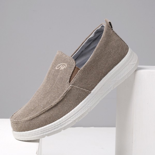 Foreign Trade Oversized Men's Shoes, Size 45 And Size 48, One Foot Canvas Shoes, Men's Casual Lazy Shoes, Old Beijing Cloth Shoes, Men's
