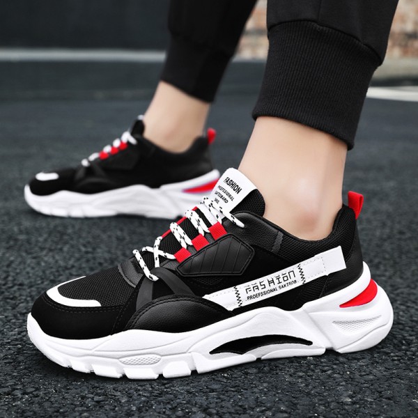 Men's Shoes  New Spring Sports And Leisure Versatile Men's Elevated Mesh Breathable Dad Instagram Trendy Shoes Wholesale