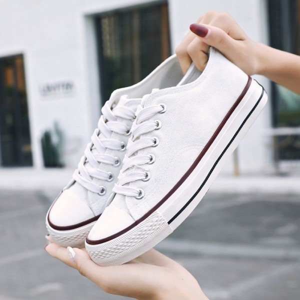 Spring And Summer Canvas Shoes, Male Student Cloth Shoes, Low Top Sports Board Shoes, Male Korean Edition Casual Shoes, Couple Little White Shoes Trend
