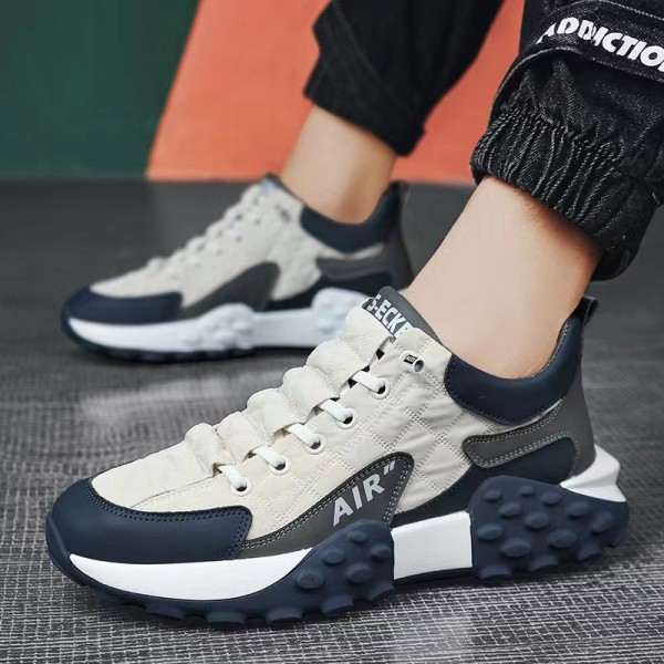 Thick Soled Dad Shoes Men's  Spring Korean Version Comfortable Running Forrest Gump Shoes Low Cut Fashionable Breathable Sports Shoes Men's